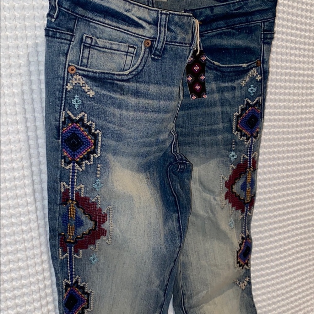 Forever 21 cross-stitched jeans NWT